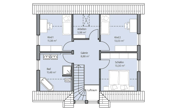 BAUMEISTER-HAUS - Musterhaus Paulik Dachgeschoss