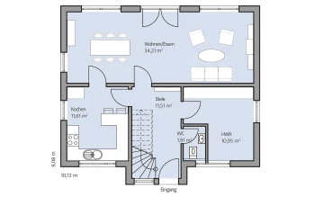 Grundriss Familienhaus Paulik von BAUMEISTER-HAUS