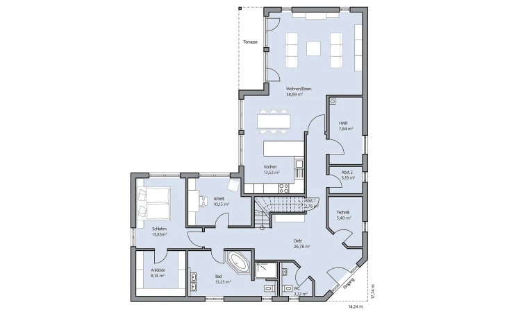 BAUMEISTER-HAUS - Musterhaus Pohl Erdgeschoss