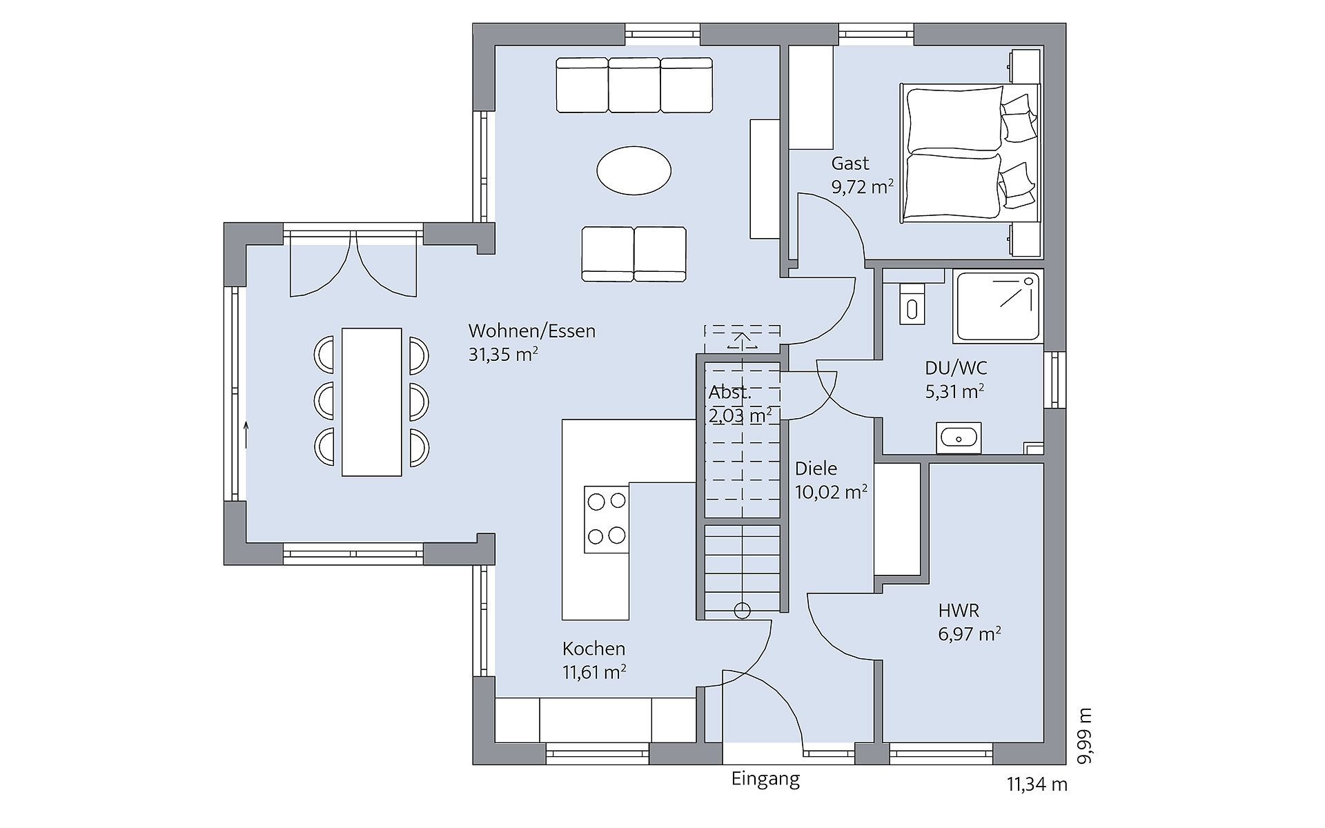 Erdgeschoss Quistorp von BAUMEISTER-HAUS Kooperation e.V.