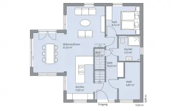 Grundriss Satteldach Quistorp von BAUMEISTER-HAUS