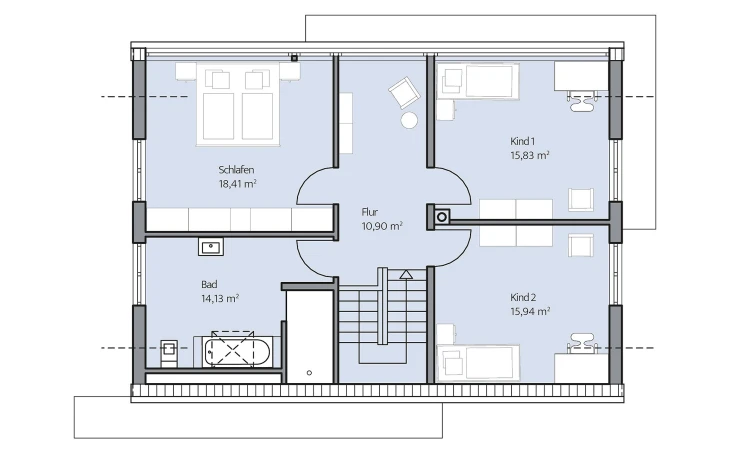 BAUMEISTER-HAUS - Musterhaus Vettel Dachgeschoss