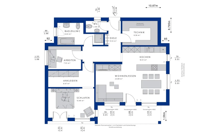 Bien-Zenker - Musterhaus AMBIENCE 77 V4 Erdgeschoss