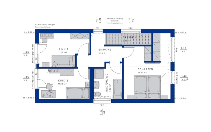 Bien-Zenker - Musterhaus BALANCE 120 V2 Dachgeschoss