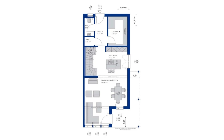 Bien-Zenker - Musterhaus CELEBRATION 114 V3 XL  Erdgeschoss