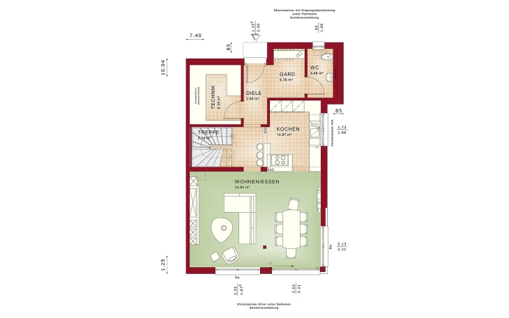 Bien-Zenker - Musterhaus CELEBRATION 122 V7 XL Erdgeschoss