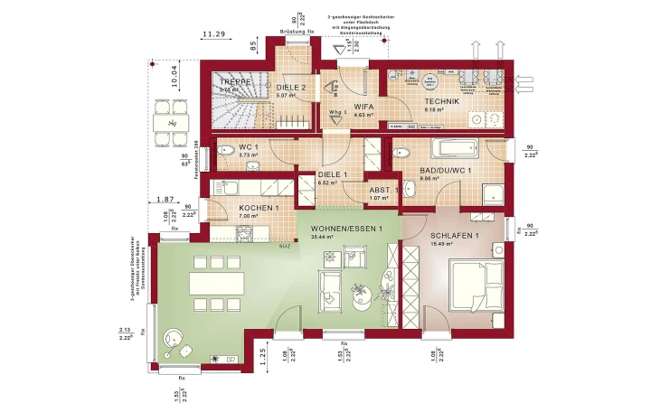 Bien-Zenker - Musterhaus CELEBRATION 275 V2 Erdgeschoss