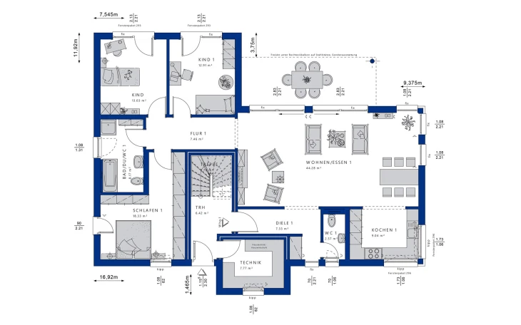 Bien-Zenker - Musterhaus CELEBRATION 282 V2 Erdgeschoss