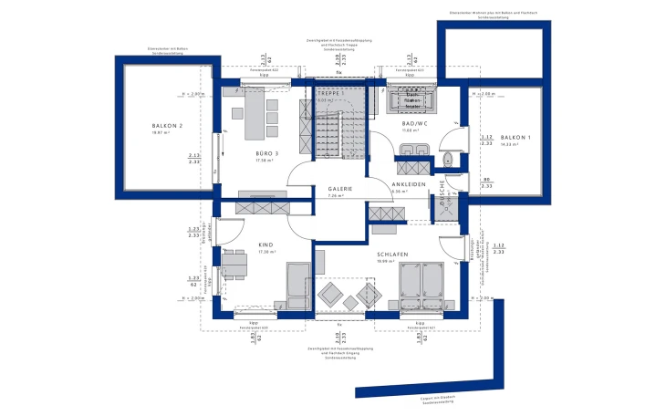 Bien-Zenker - Musterhaus CONCEPT-M 154 Hannover Dachgeschoss