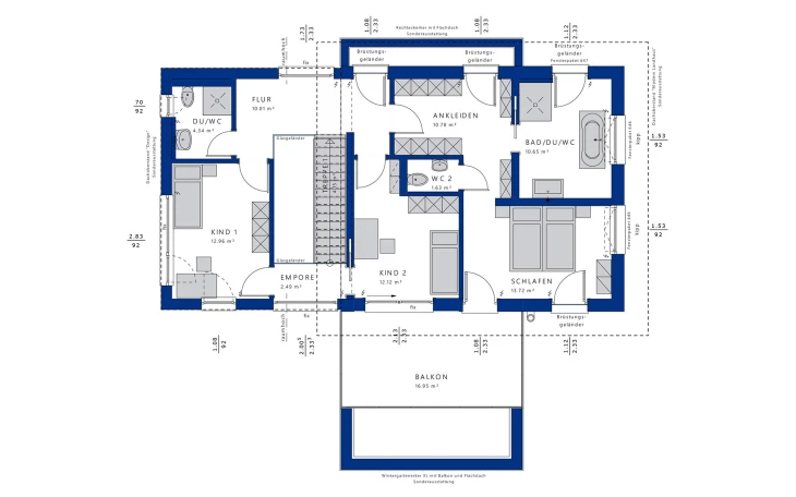 Bien-Zenker - Musterhaus CONCEPT-M 170 Villingen-Schwenningen Dachgeschoss