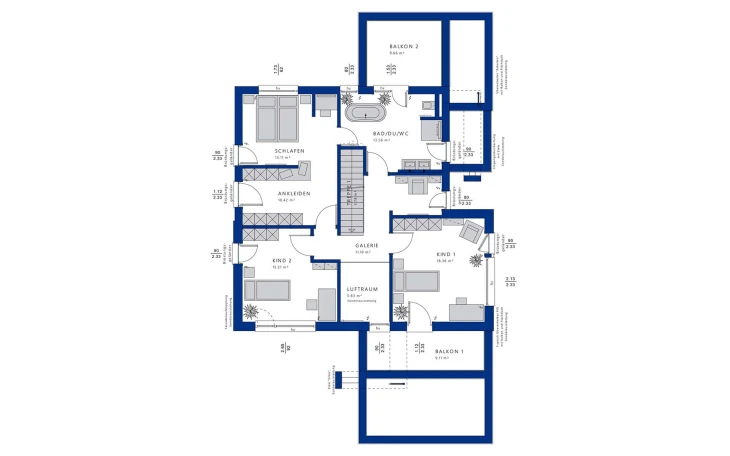 Bien-Zenker - Musterhaus CONCEPT-M 168 Erlangen Obergeschoss