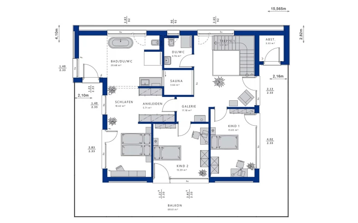 Bien-Zenker - Musterhaus CONCEPT-M 177 Freiburg Obergeschoss