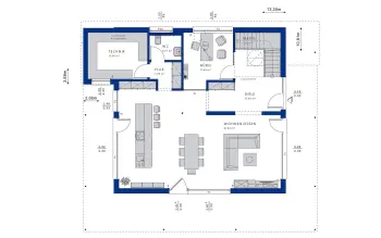 Grundriss Pultdach CONCEPT-M 177 Freiburg von Bien-Zenker
