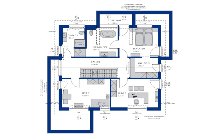 Bien-Zenker - Musterhaus CONCEPT-M 155 Leipzig Dachgeschoss