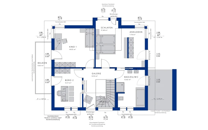 Bien-Zenker - Musterhaus CONCEPT-M 167 Rheinbach Dachgeschoss