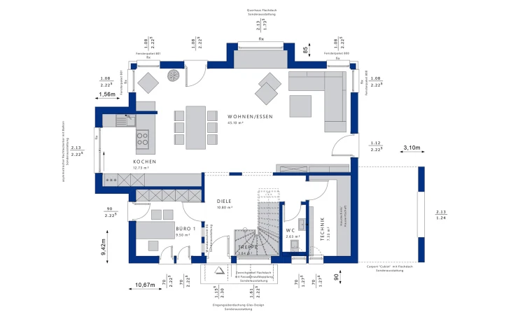 Bien-Zenker - Musterhaus CONCEPT-M 167 Rheinbach Erdgeschoss