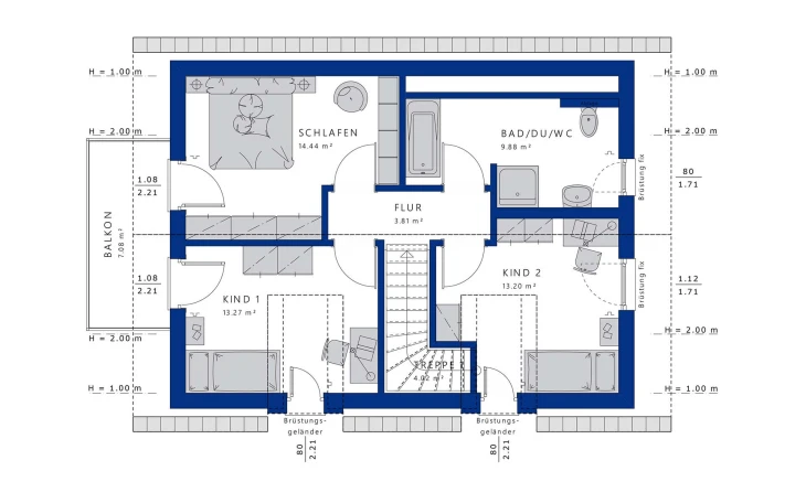 Bien-Zenker - Musterhaus EDITION 120 V2 Dachgeschoss