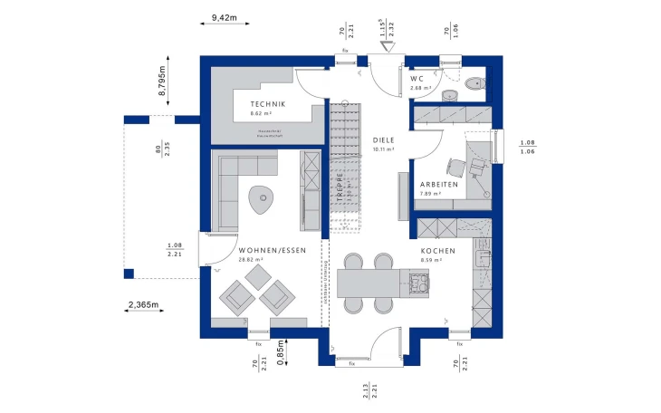 Bien-Zenker - Musterhaus EDITION 134 V5 Erdgeschoss