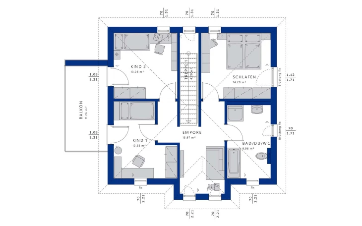 Bien-Zenker - Musterhaus EDITION 134 V5 Obergeschoss