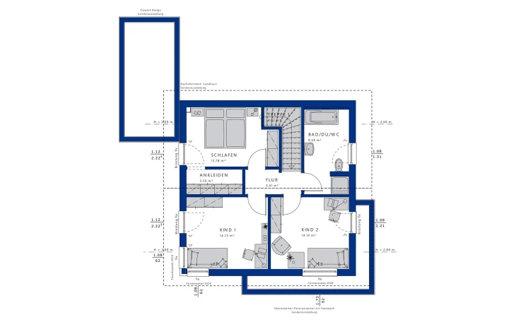 Bien-Zenker - Musterhaus EVOLUTION 124 V3 Dachgeschoss