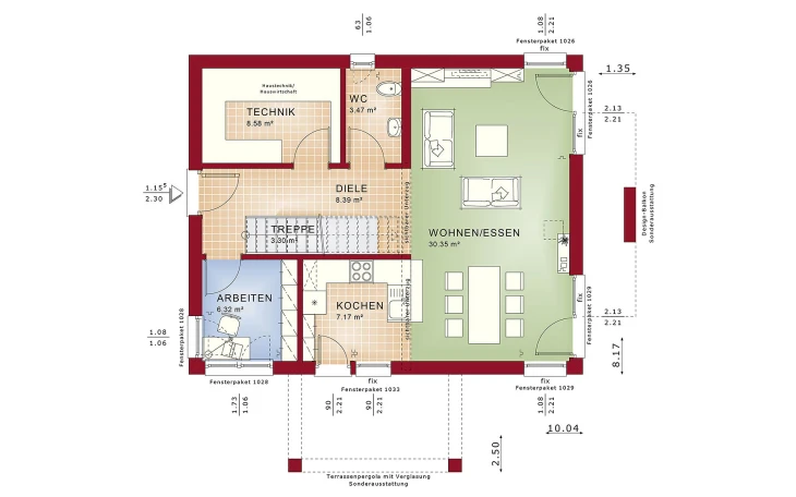 Bien-Zenker - Musterhaus EVOLUTION 134 V4 Erdgeschoss