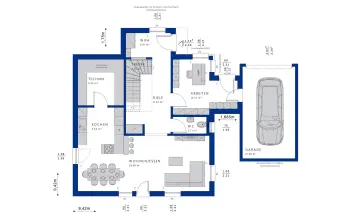 Grundriss Familienhaus EVOLUTION 143 V5 von Bien-Zenker