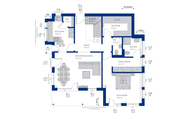 Bien-Zenker - Musterhaus EVOLUTION 152 V7 Erdgeschoss