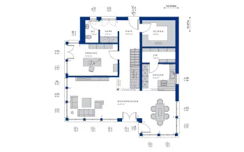 Grundriss Walmdach EVOLUTION 177 V4 von Bien-Zenker
