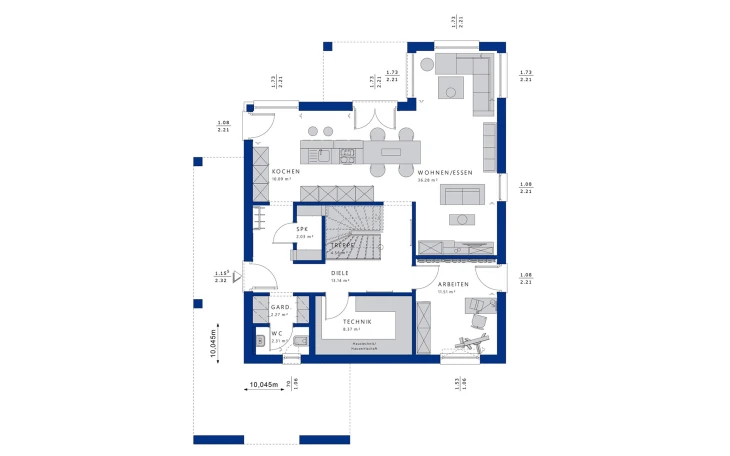 Bien-Zenker - Musterhaus EVOLUTION 161 V4 Erdgeschoss