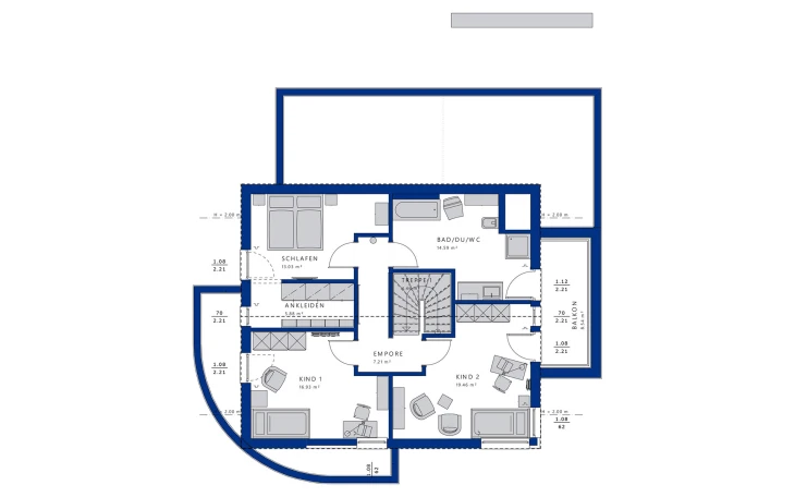 Bien-Zenker - Musterhaus EVOLUTION 163 V3 Dachgeschoss