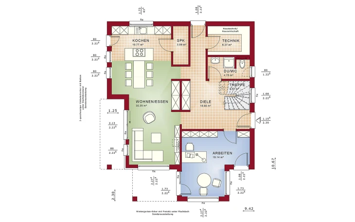 Bien-Zenker - Musterhaus FANTASTIC 165 V3 Erdgeschoss