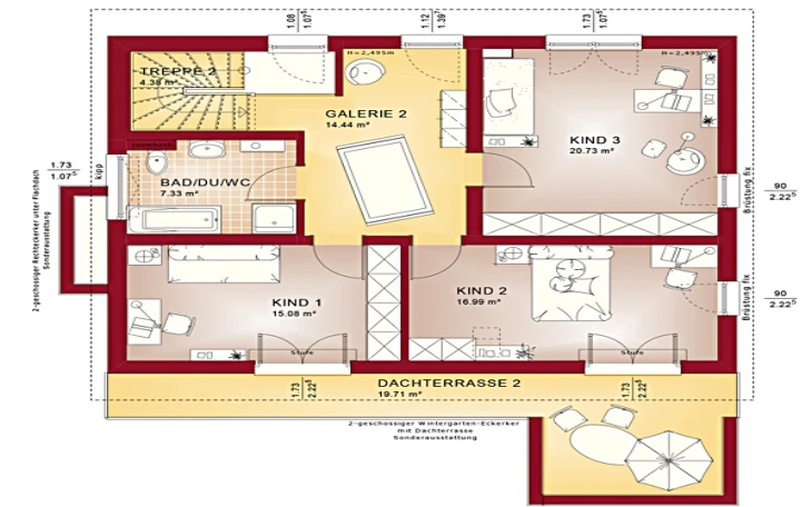 Bien-Zenker - Musterhaus Celebration 275 V4 Dachgeschoss