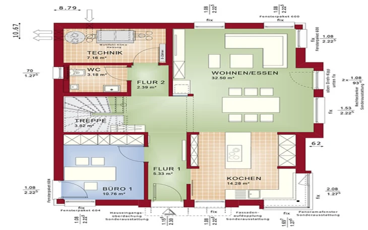 Bien-Zenker - Musterhaus Concept-M 152 Erdgeschoss