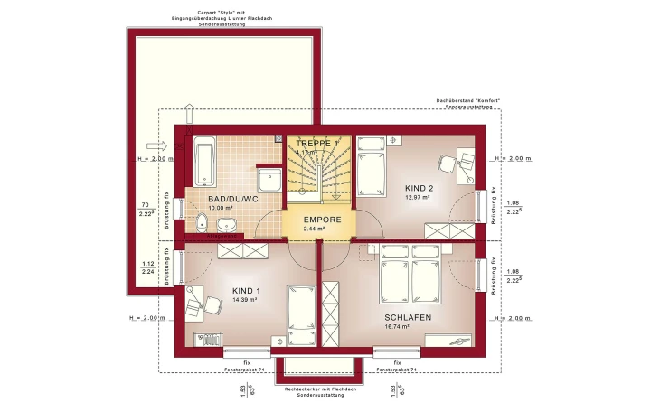 Bien-Zenker - Musterhaus EDITION 2 V2 Dachgeschoss