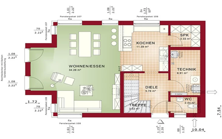 Bien-Zenker - Musterhaus Edition 3 V5 Erdgeschoss