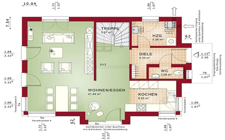 Bien-Zenker - Musterhaus Evolution 122 V14 Erdgeschoss