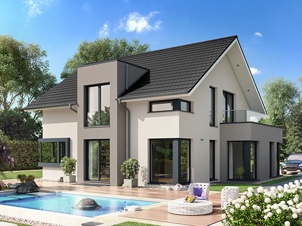 Musterhaus Wohnbeispiele Grundrisse Aller Haustypen Hausbau
