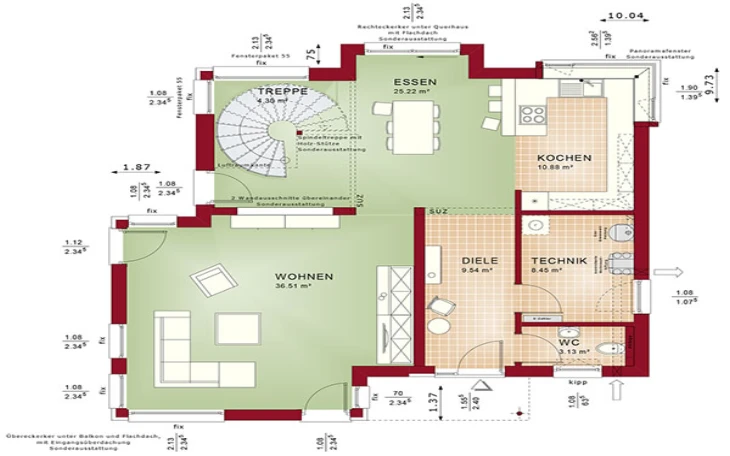 Bien-Zenker - Musterhaus Concept-M 159 Erdgeschoss