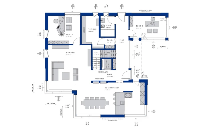 Bien-Zenker - Musterhaus CONCEPT-M 211 Mannheim Erdgeschoss