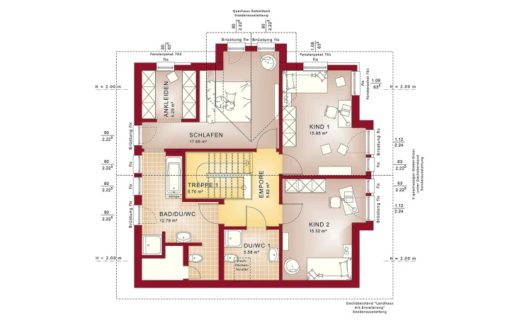 Bien-Zenker - Musterhaus FANTASTIC 161 V4 Dachgeschoss