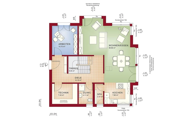 Bien-Zenker - Musterhaus FANTASTIC 161 V4 Erdgeschoss