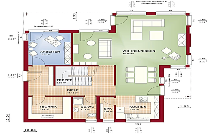 Bien-Zenker - Musterhaus Fantastic 161 V6 Erdgeschoss