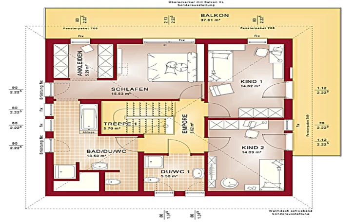 Bien-Zenker - Musterhaus Fantastic 161 V6 Obergeschoss