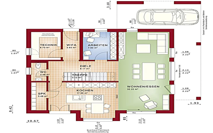 Bien-Zenker - Musterhaus Fantastic 162 V5 Erdgeschoss