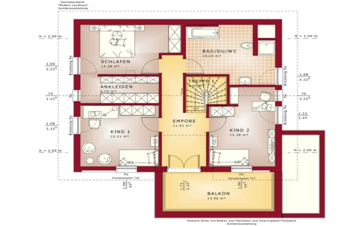 Bien-Zenker - Musterhaus Fantastic 163 V4 Dachgeschoss