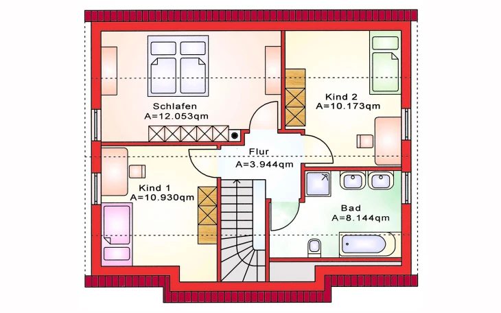 B&S Selbstbau - Musterhaus Basic BS 107 Dachgeschoss