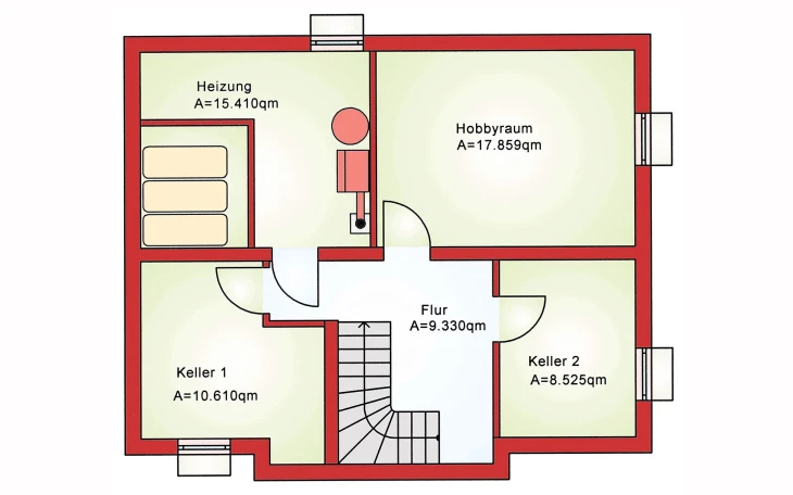 B&S Selbstbau - Musterhaus Basic BS 107 Keller