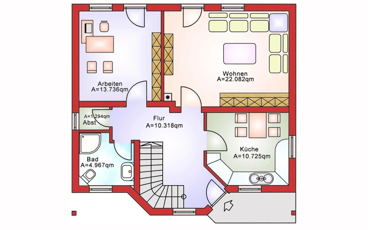 B&S Selbstbau - Musterhaus Basic BS 112 Erdgeschoss