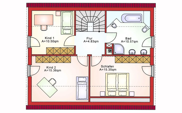 B&S Selbstbau - Musterhaus Komfort BS 125 Dachgeschoss