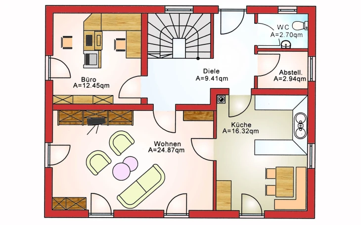 B&S Selbstbau - Musterhaus Komfort BS 125 Erdgeschoss